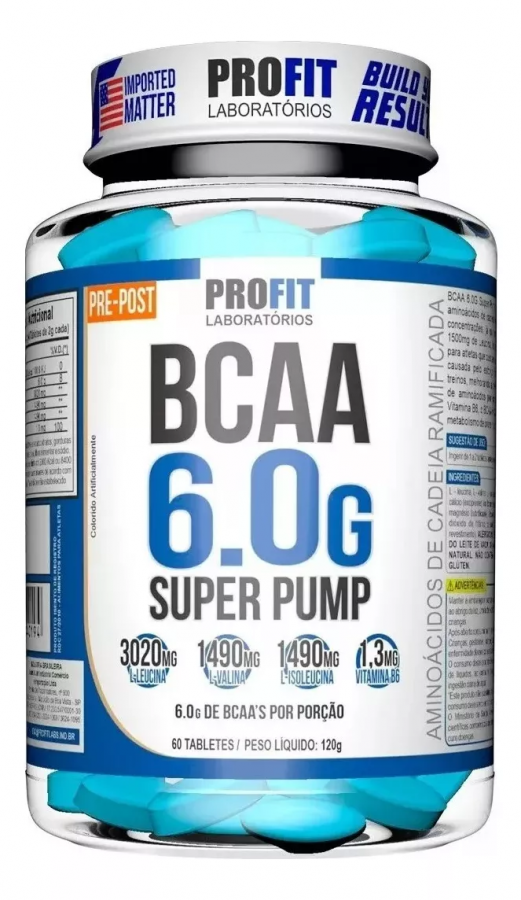 Bcaa Profit Aminoacidos 6.0 Gramos Por Dosis 60 Tabs.