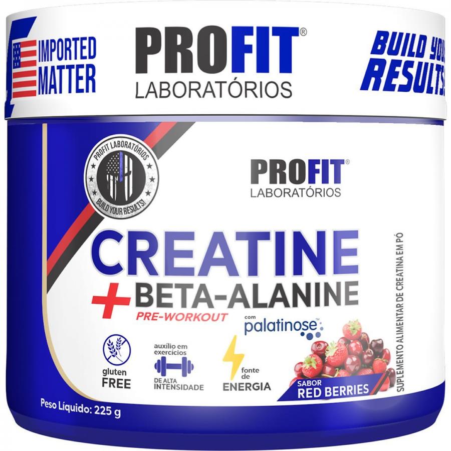 Creatina + Beta Alanina Sabor Red Berries Profit 225grs