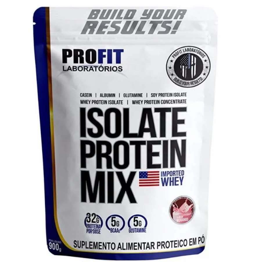Whey Protein Proteina Isolate Profit Frutilla 900grs 