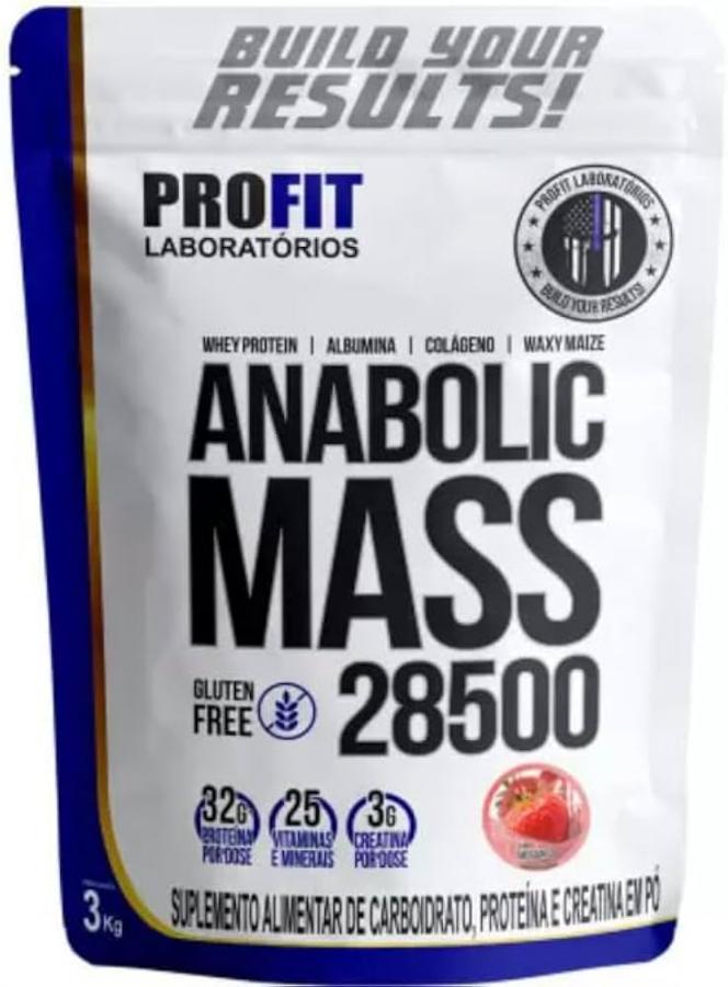  Hipercalórico Anabolic Mass Frutilla 28500 proteínas 3kG 