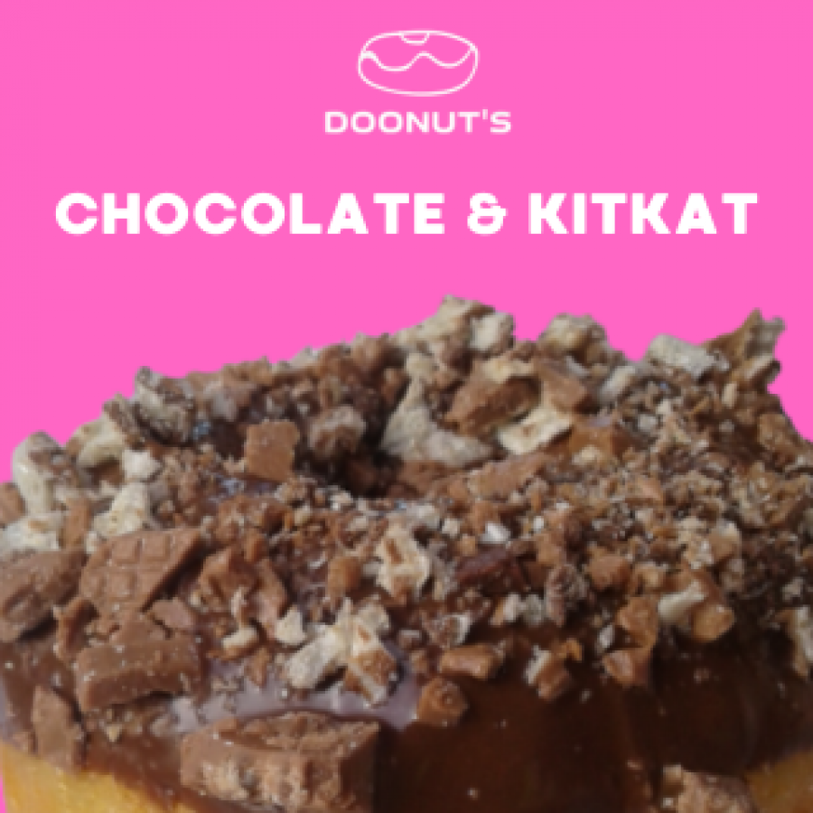 Dona chocolate y kitkat