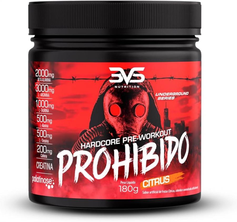 Pre Entreno 3VS Nutrition Prohibido 180grs Citrus 