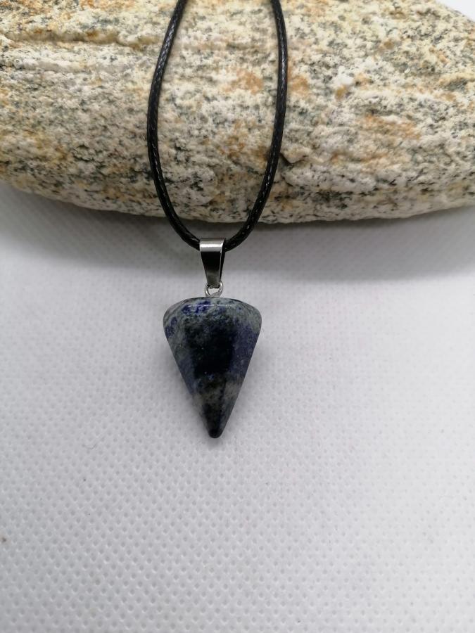Dije Péndulo Lapislázuli con Cordón Negro