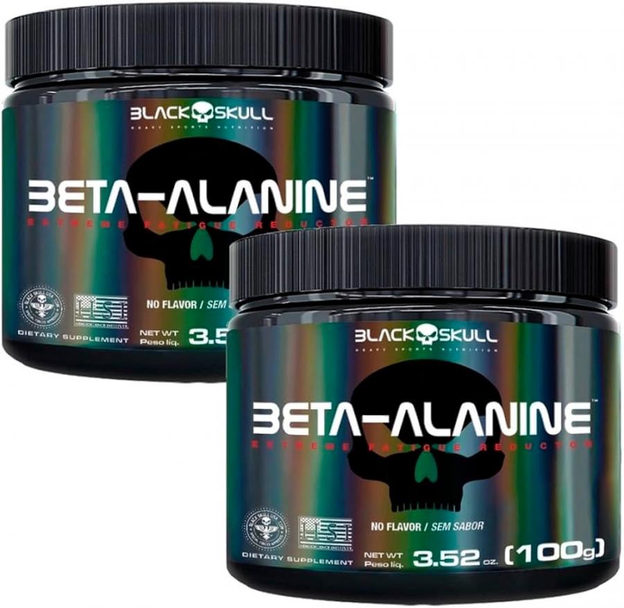 Kit Beta - Alanina Pura 100g - Kit x 2 unid Black Skull 