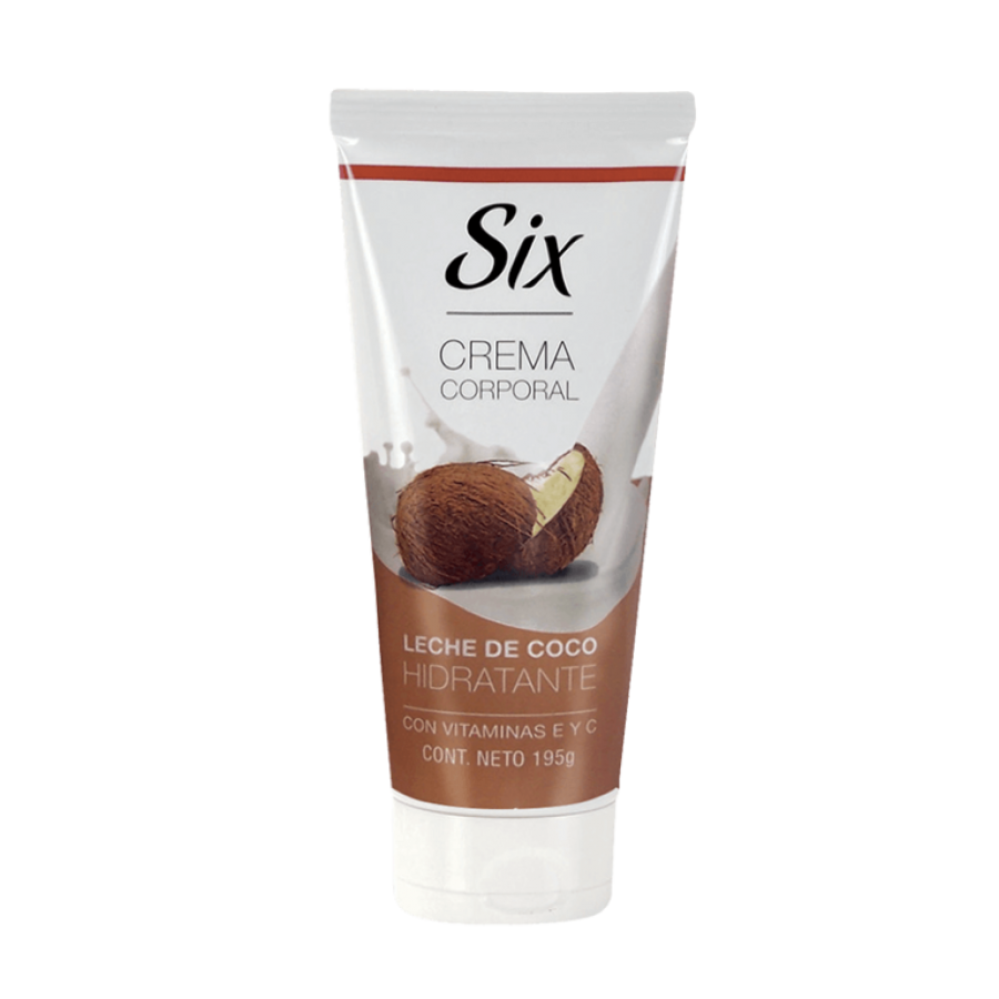 Crema Corporal Six 195g - Leche de Coco