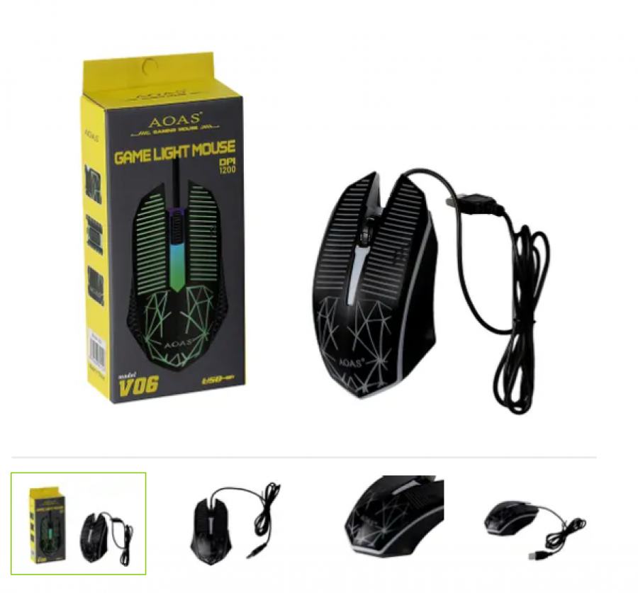 Mouse Gamer con Cable V-06 1200 DPI