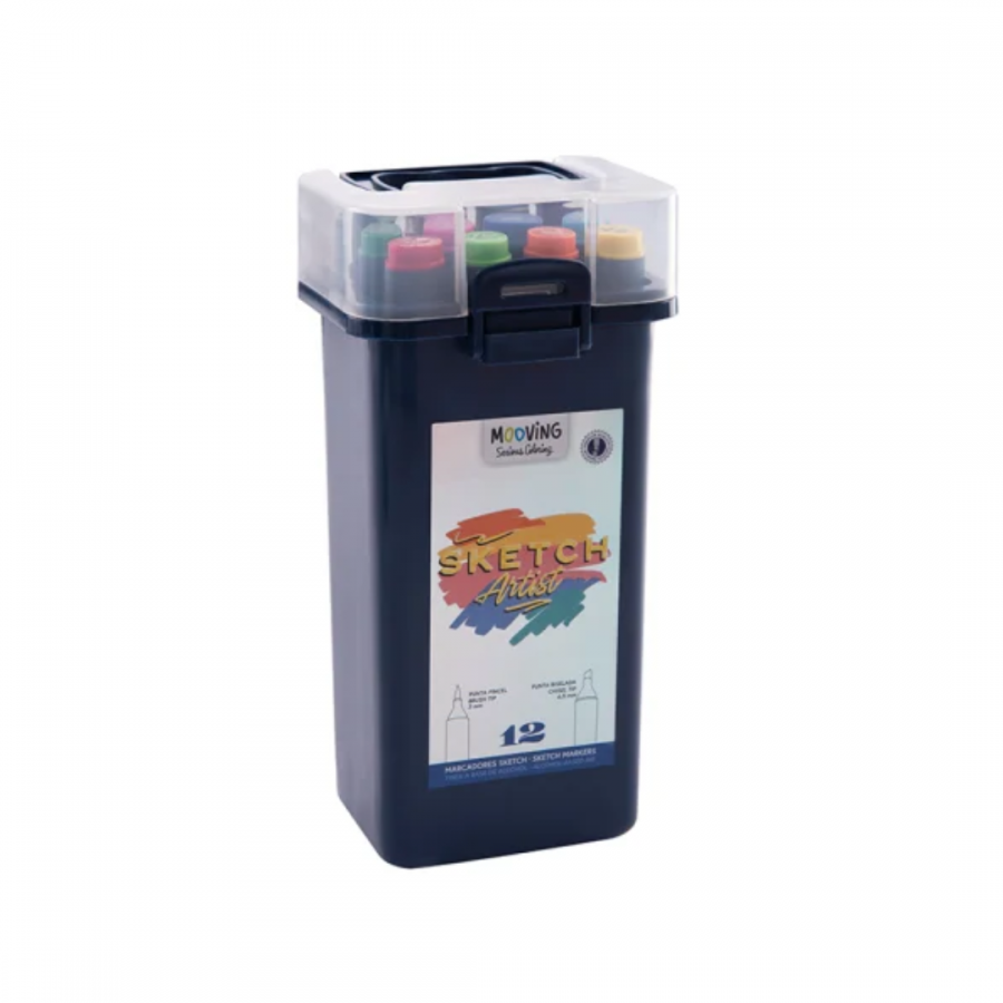 Marcadores Mooving Sketch Caja x 12 unidades