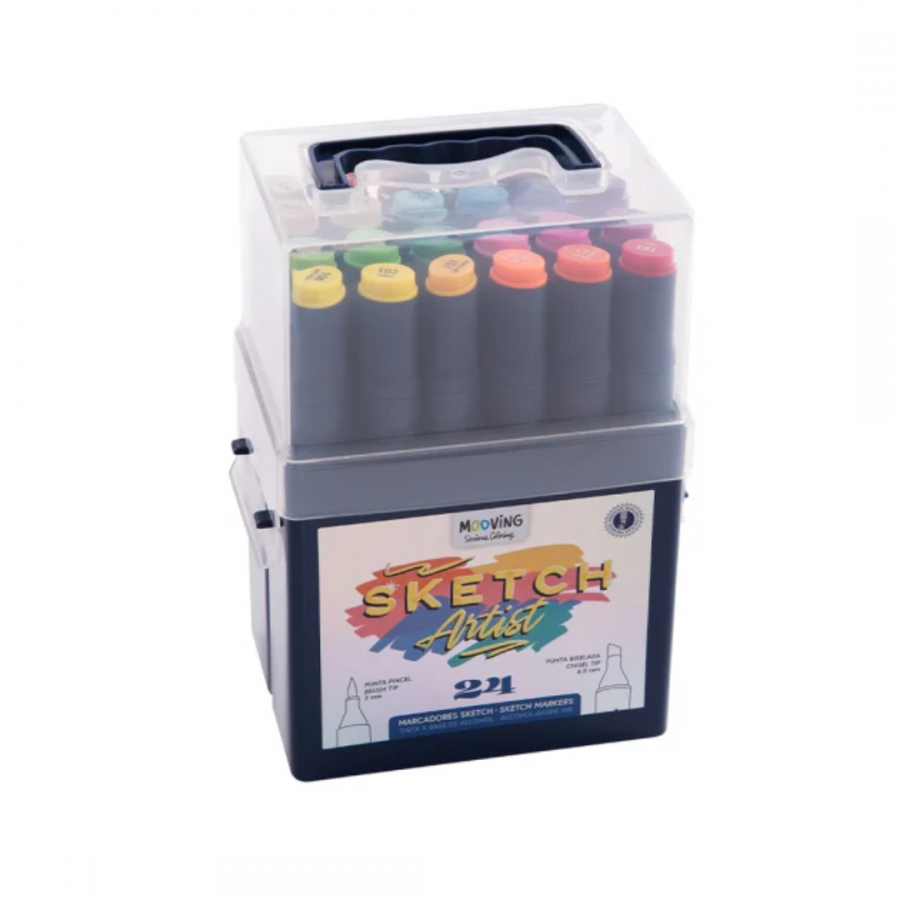 Marcadores Mooving Sketch Caja x 24 unidades