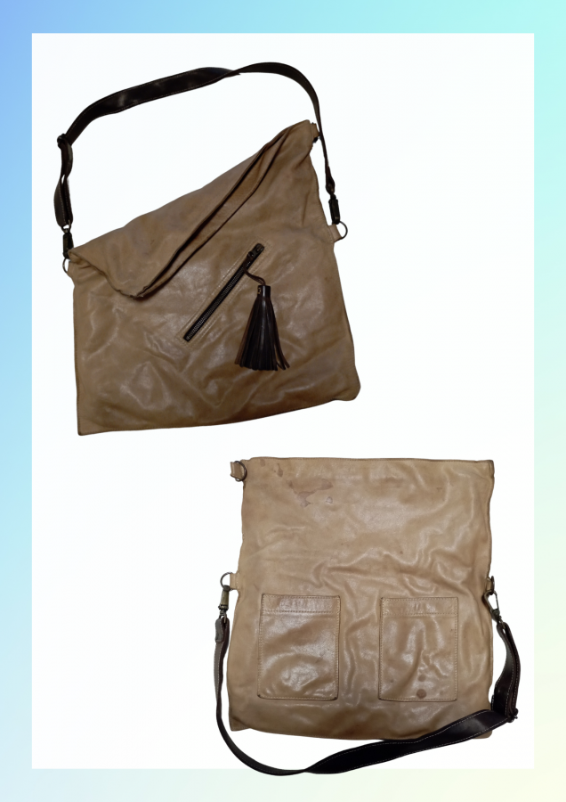 Cartera/Morral 100% cuero Percibal