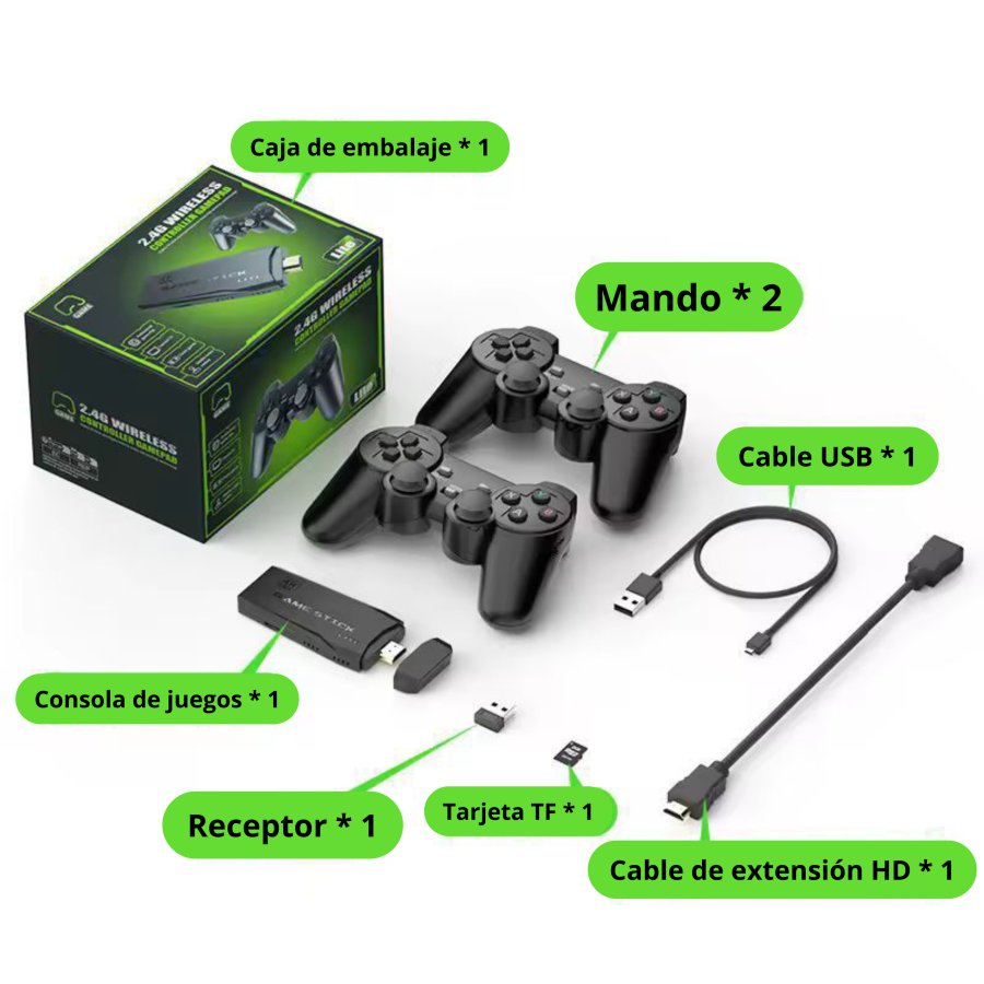 🎮 Consola Game Stick 2.4G Wireless 