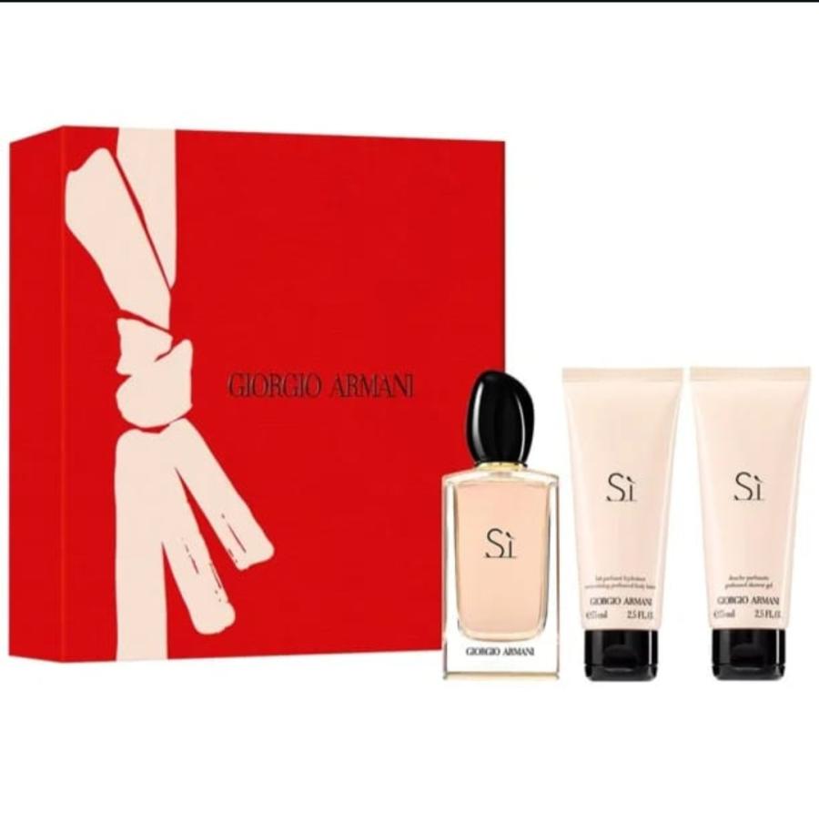 SÍ de Giorgio Armani EDP 100ML + SHOWER GEL 75ml+Body Lotion