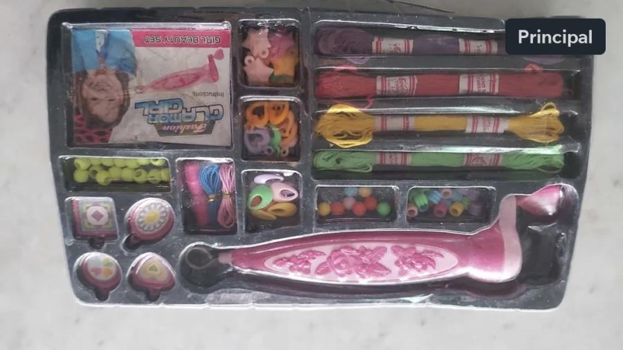 Set Armado Collares  Con Cuentas E Hilo Para Niñas 