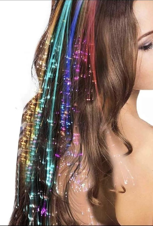 Extensiones  Mechas Led de Colores Luminosas Cotillon 24 un