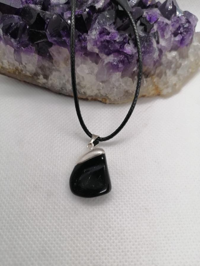 Dije Obsidiana con Cordón Negro