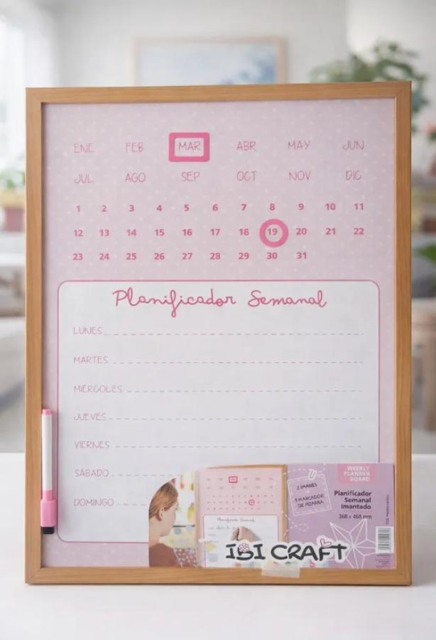 Pizarra semanal Magnética grande 36x46cm Ibi Craft 