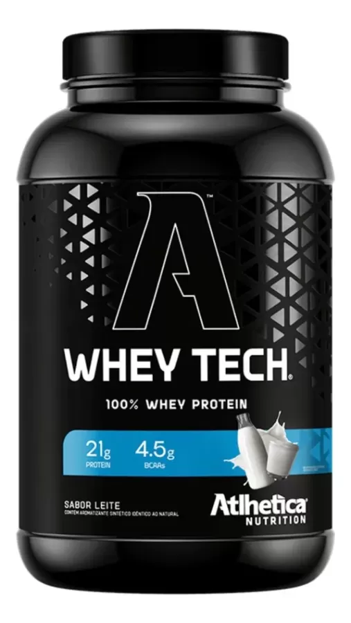 Whey Tech 3W Premium Atlhetica Nutrition 900g Pote Leche