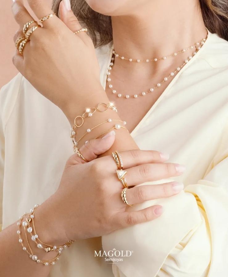 ANILLO TRIPLE CIRCONITA BLANCA -DISEÑO DELICADO